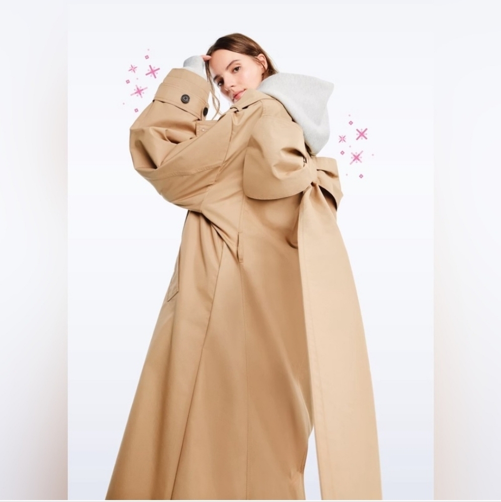 Gap x Sandy Liang Bow-back Trench Coat XS -Runs Generous New